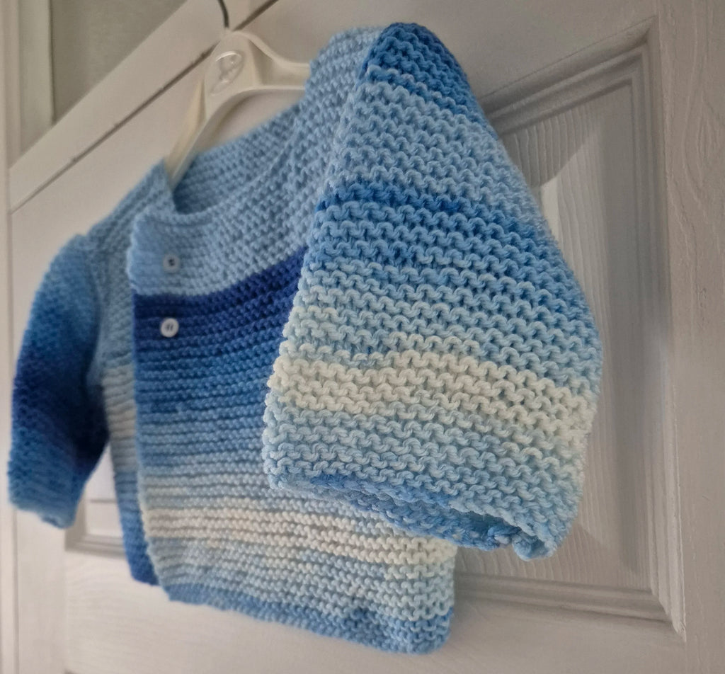 Baby boy striped knitted cardigan