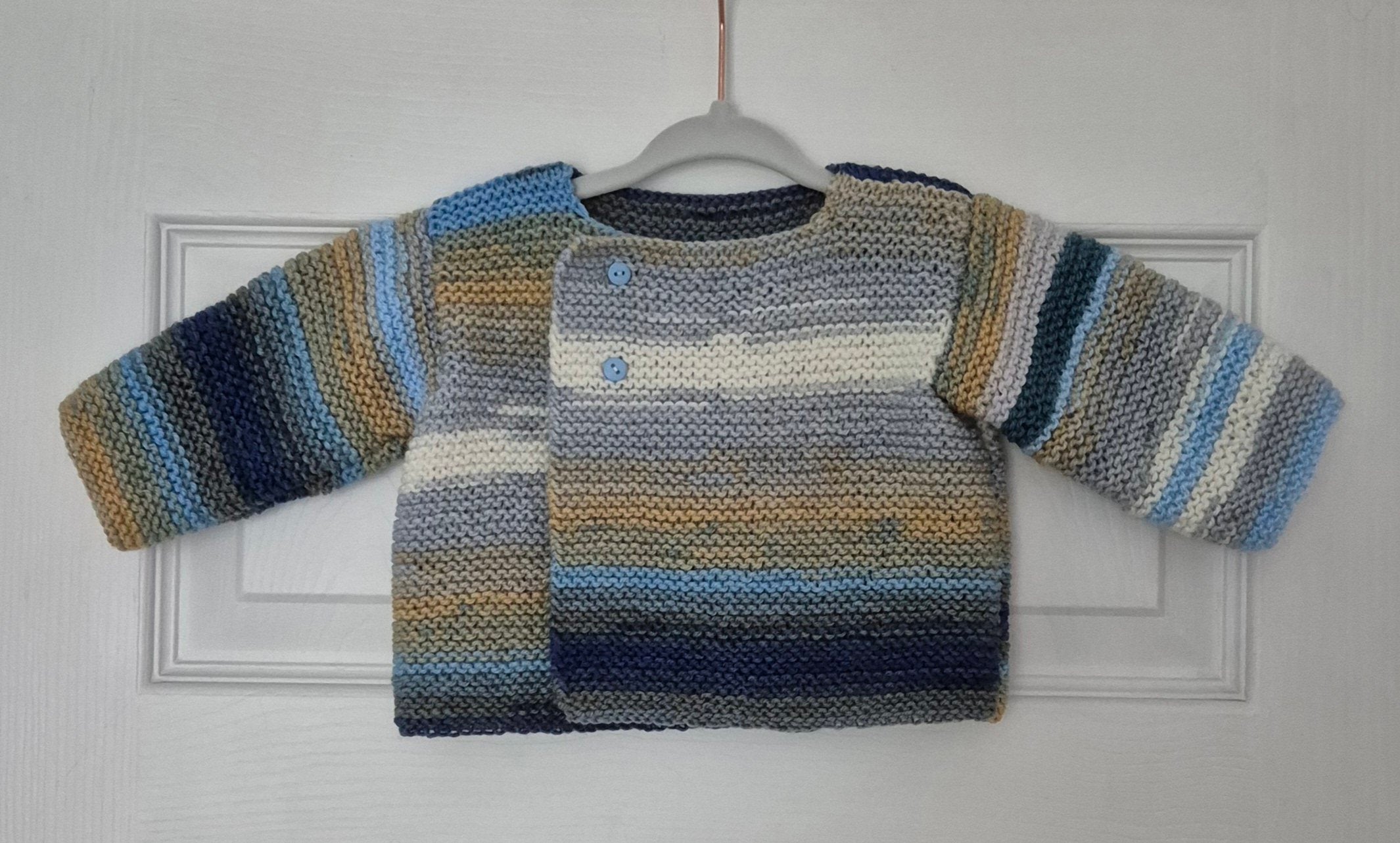 Baby boy wrap over cardigan