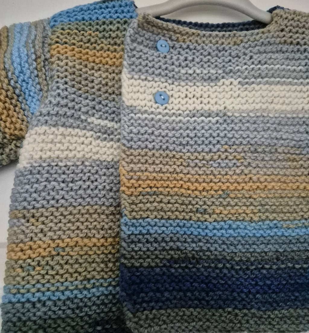 Baby boy wrap over cardigan