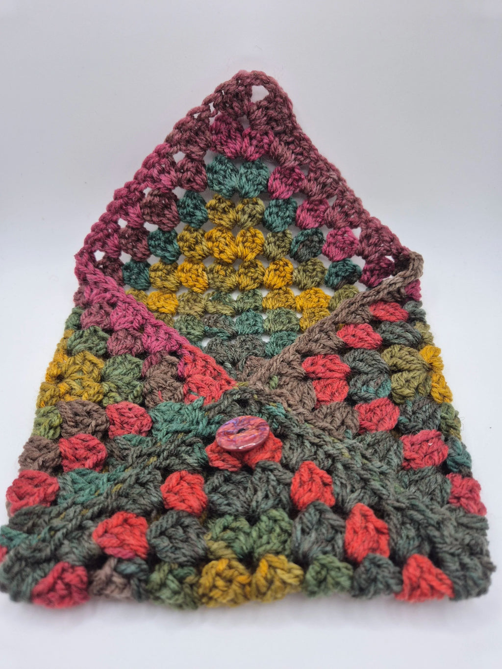 Crochet kindle sleeve, autumn colours