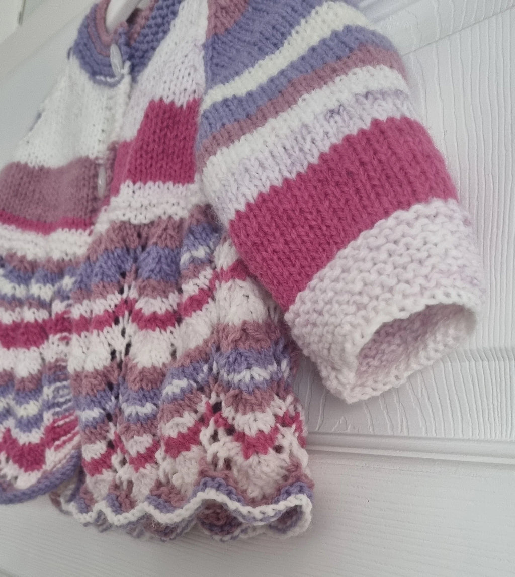 Candy Stripe Vintage baby girl cardigan