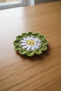 Handmade Daisy crochet coffee coasters, Letterbox gifts