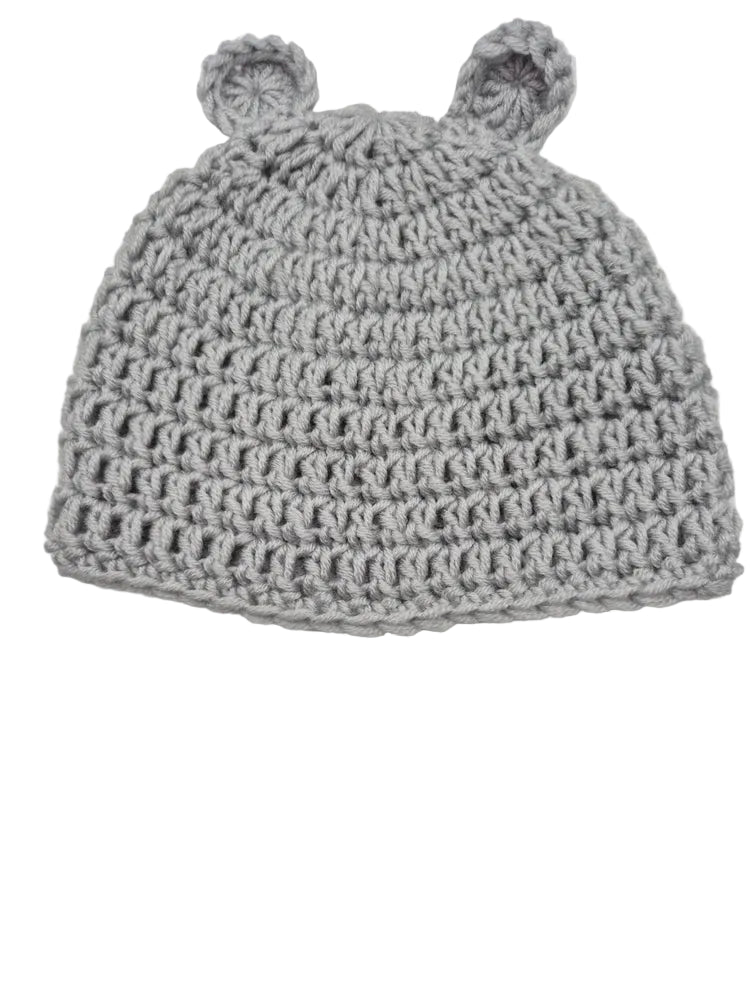 Crochet Teddy Bear Baby Beanie Hat