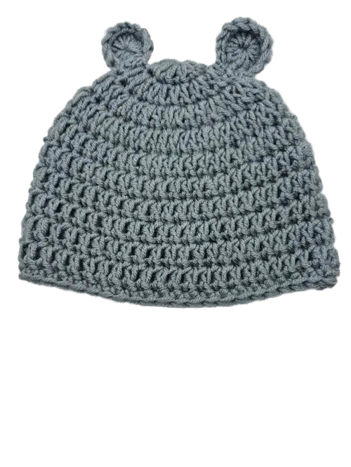 Crochet Teddy Bear Baby Beanie Hat