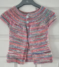 Hand knitted short sleeve cardigan to fit 2-3 years