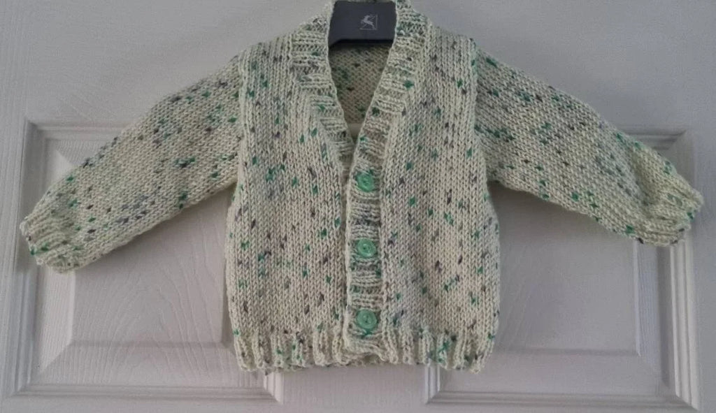 Hand knitted cardigan 0 to 6 months, Gender Neutral Gift