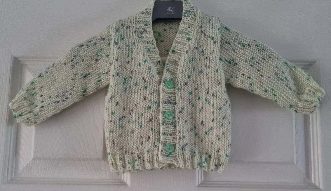 Hand knitted cardigan 0 to 6 months, Gender Neutral Gift