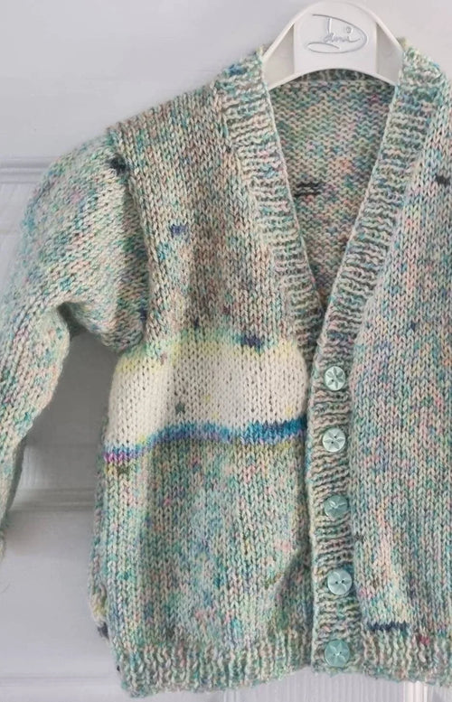 12-18 months cardigan, aqua cream, multicoloured, baby girl/boy