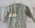 12-18 months cardigan, aqua cream, multicoloured, baby girl/boy