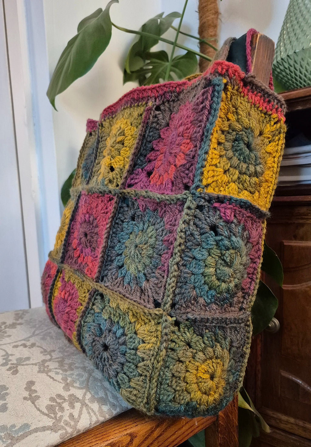 Autumn Granny Square Crochet Bag