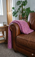 Handmade Pink Crochet Baby Blanket – Chunky Wool, Soft & Machine Washable