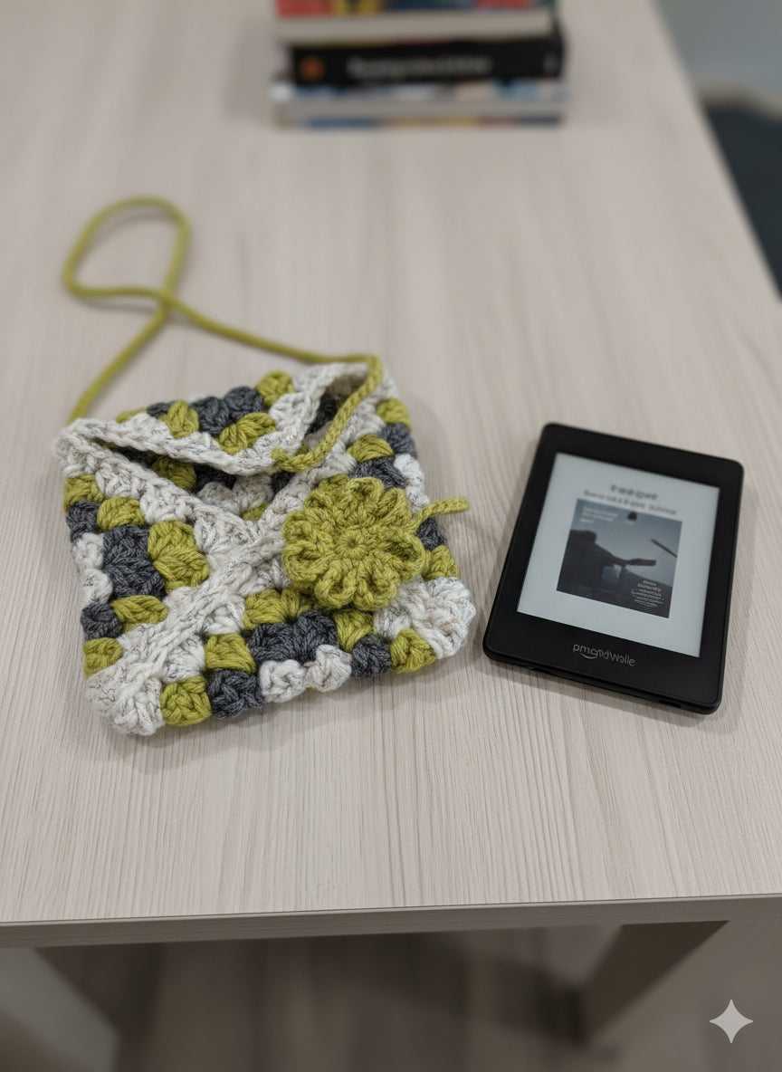 Crochet Kindle Cover/sleeve, chunky wool