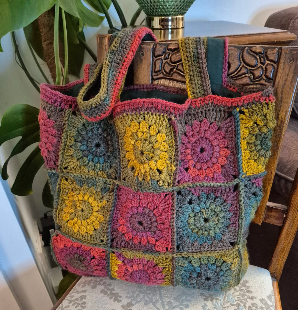 Autumn Granny Square Crochet Bag