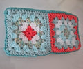 Colourful crochet make up bags