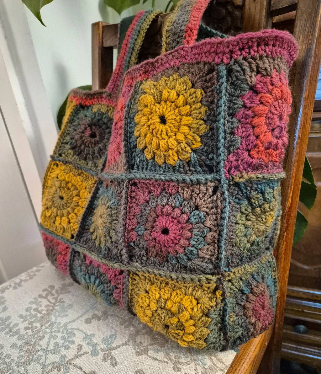 Autumn Granny Square Crochet Bag