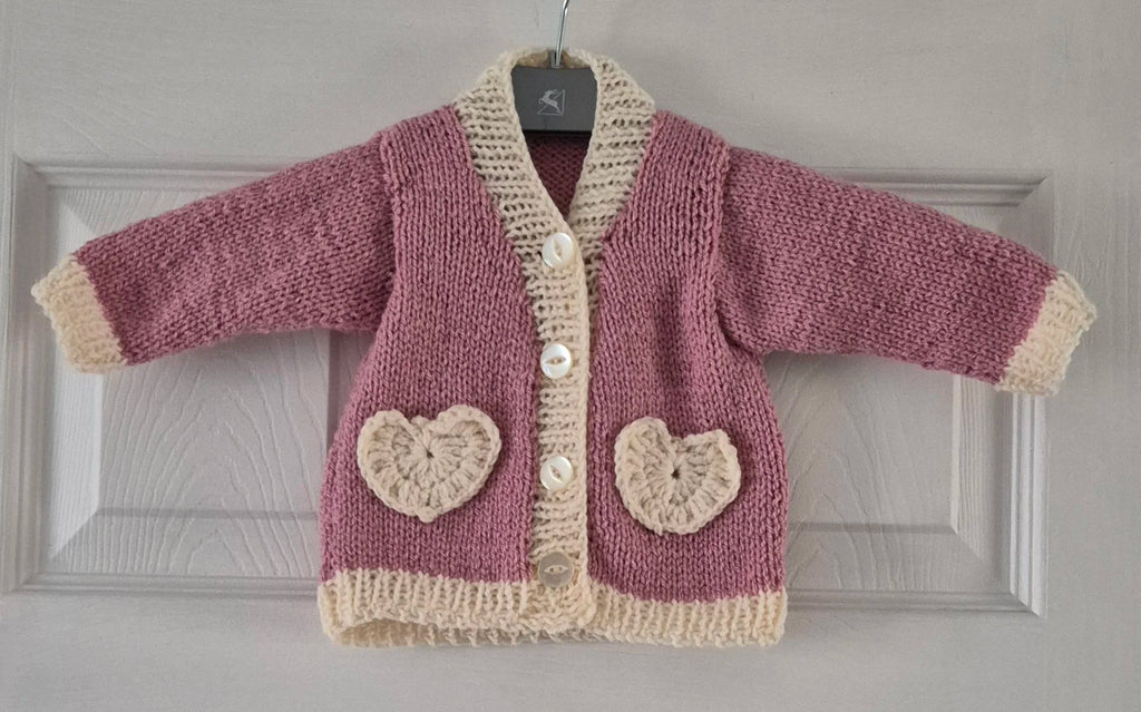Love heart cardigan 0 to 3 months