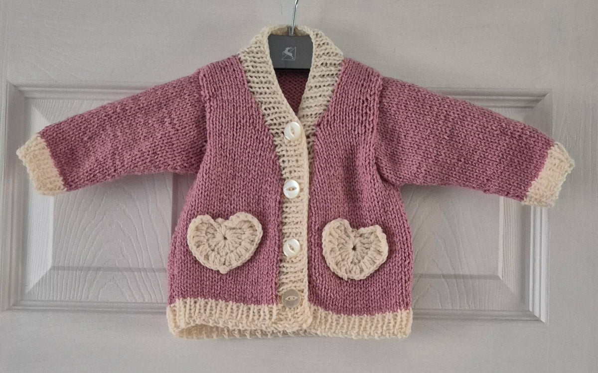 Love heart cardigan 0 to 3 months