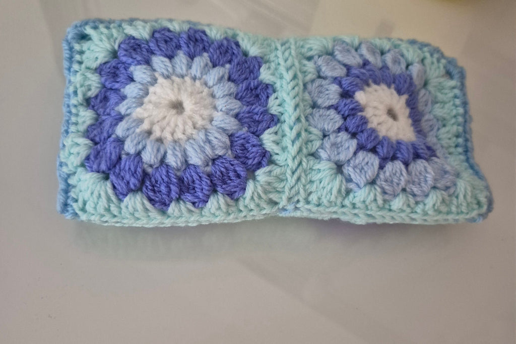 Sea glass crochet make up bag